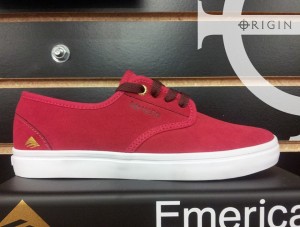 Emerica shoes in  Red Suede